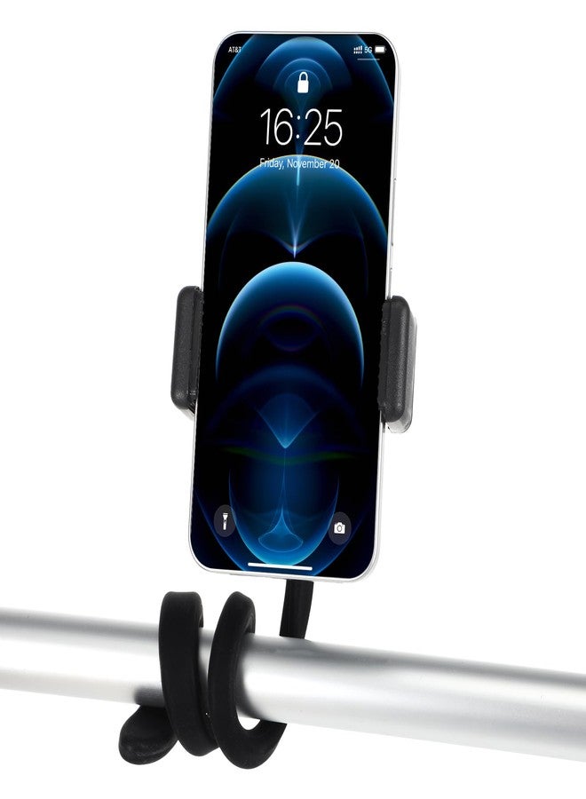 Sibba Stroller Phone Holder for Parent Portable Stroller Phone Holder Mount Universal 17inch Length Flexible Gooseneck Phones Stand with Non-skidding Arm Grip Angle Adjustable for Wheelchair Treadmill - Image 2